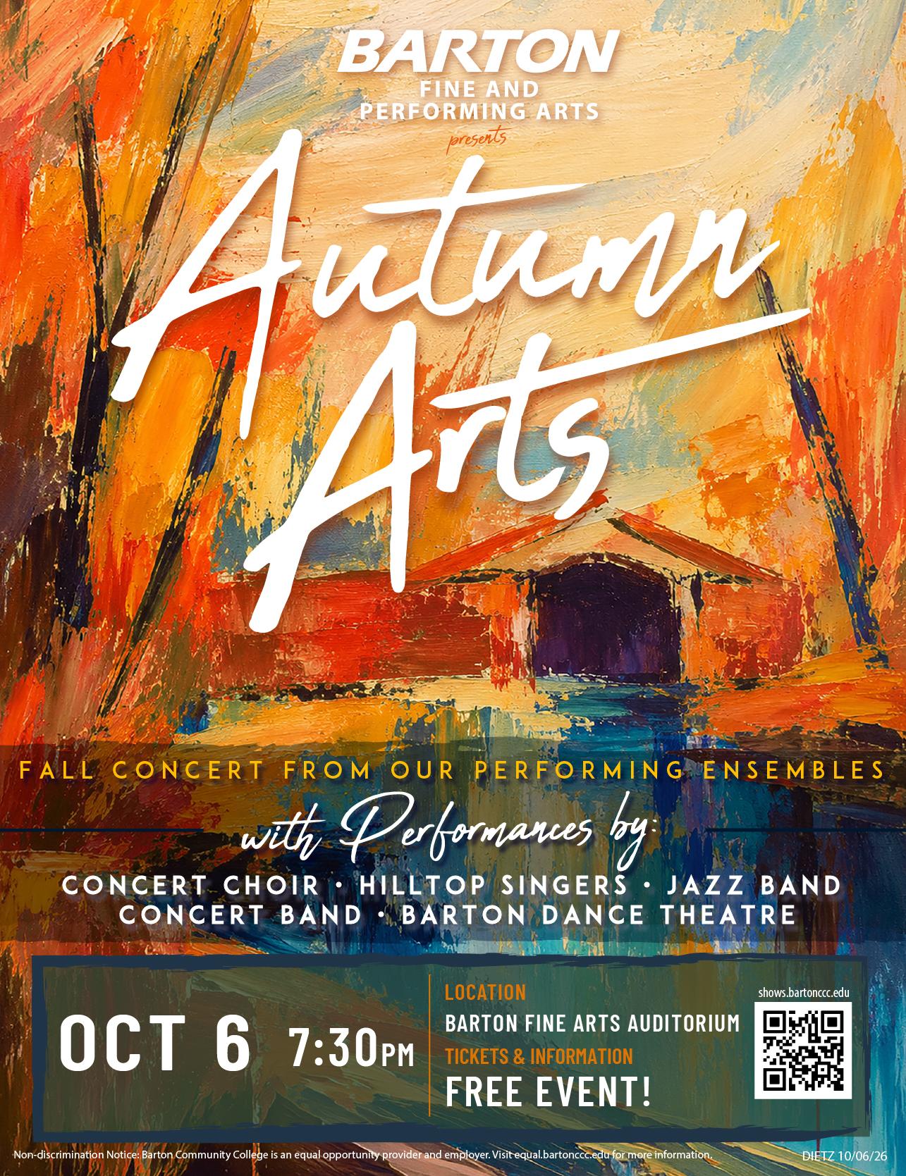fall themed poster for a concert