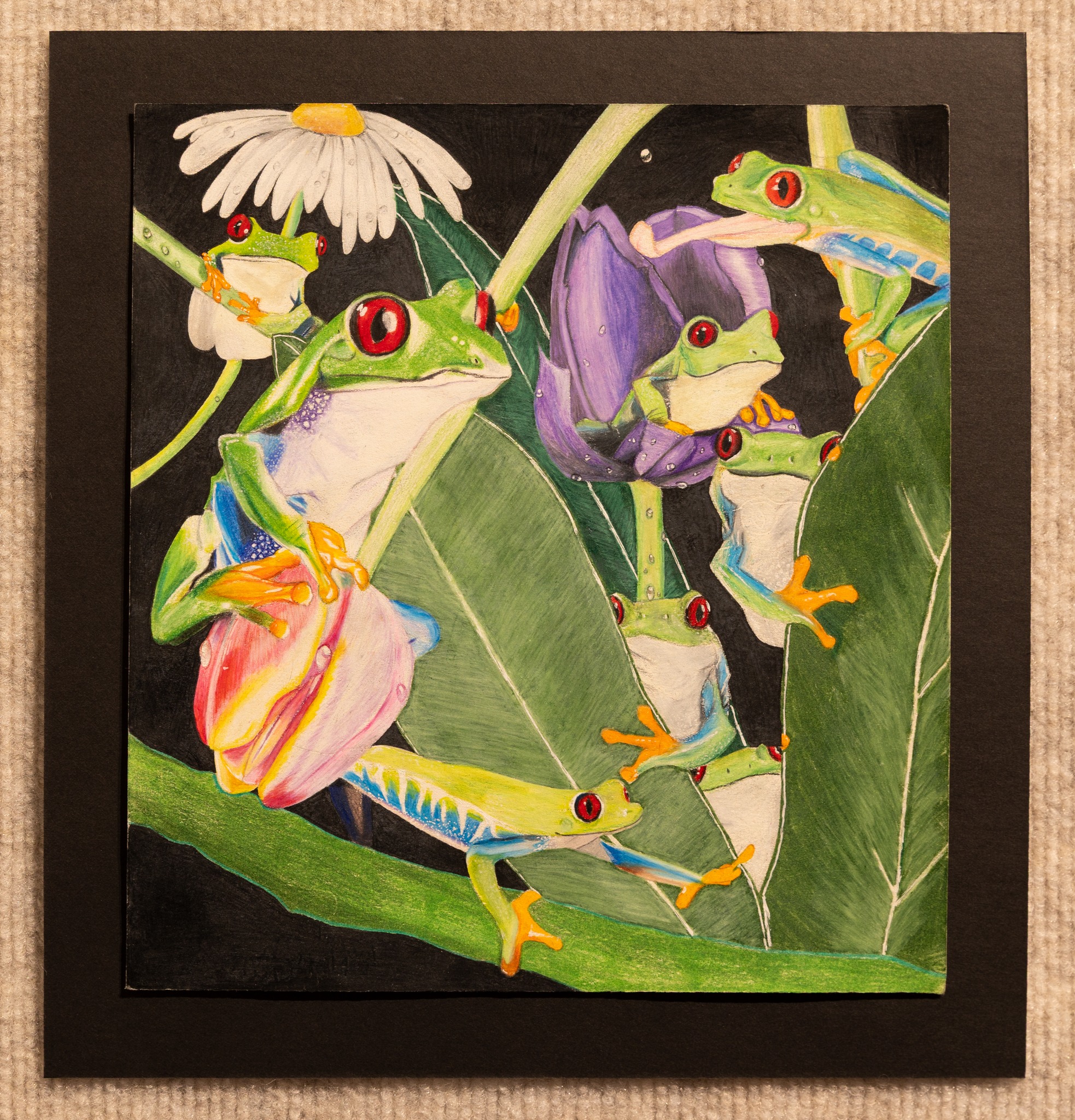 water color of frogs