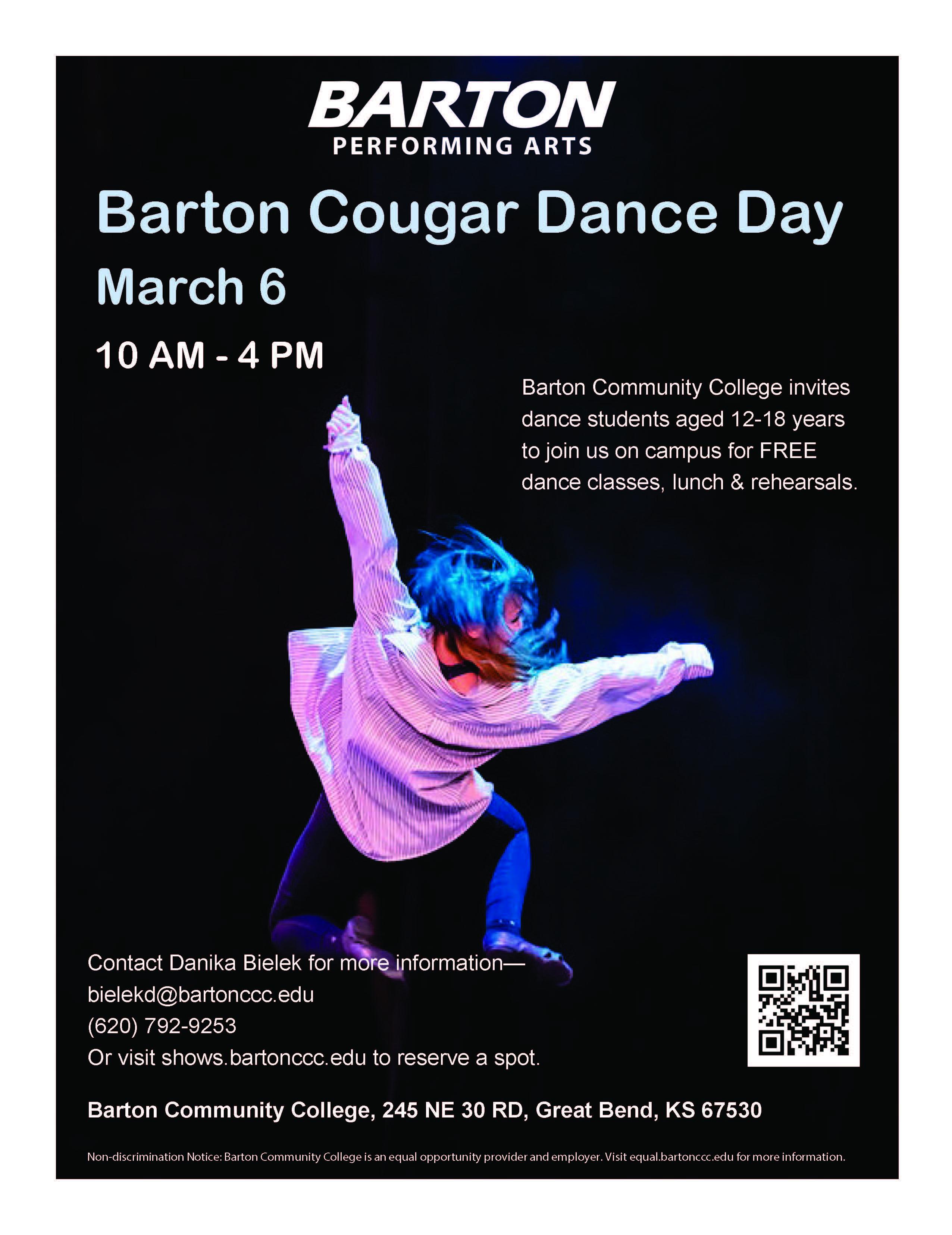 flier with a dancer jumping up in the air 