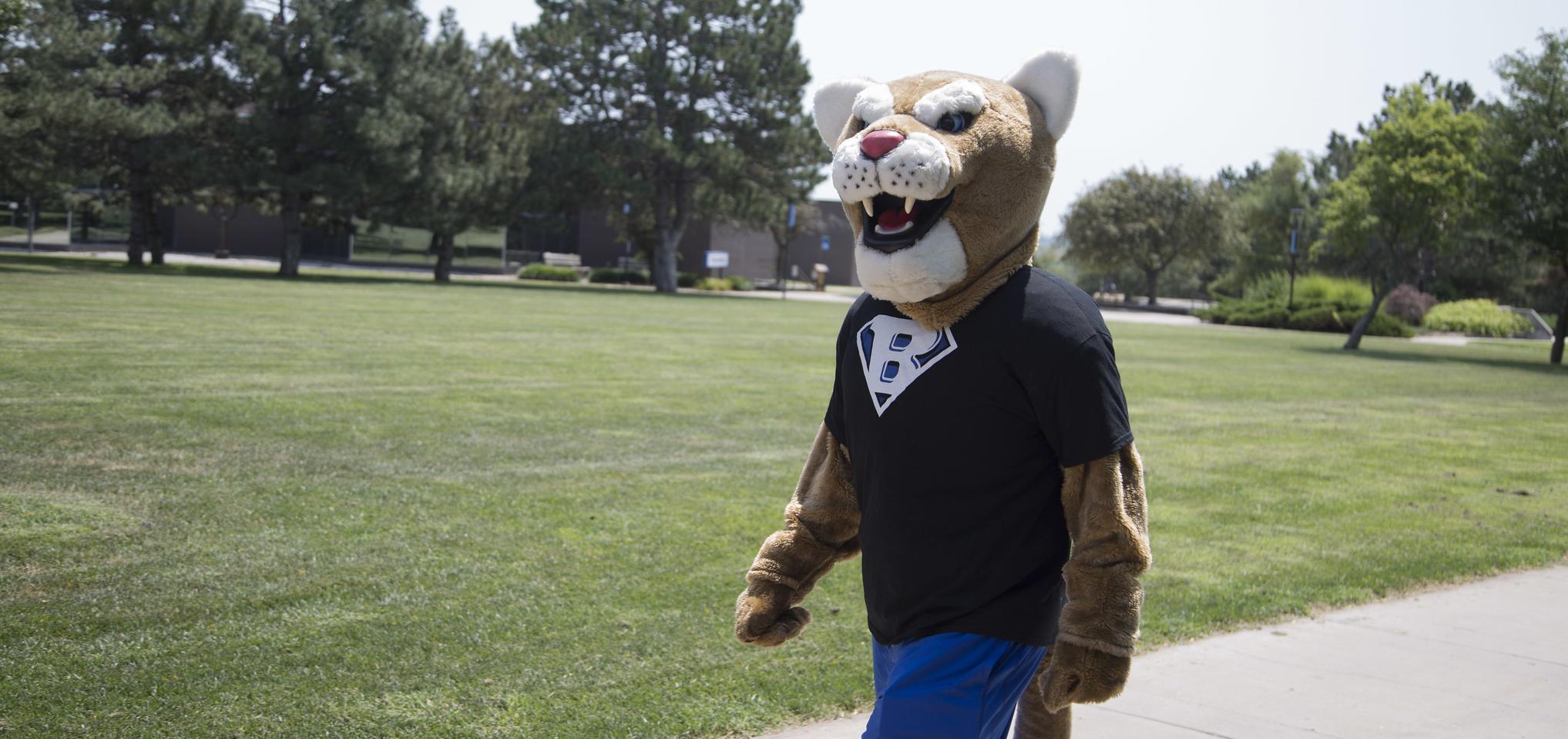 Bart walking on campus